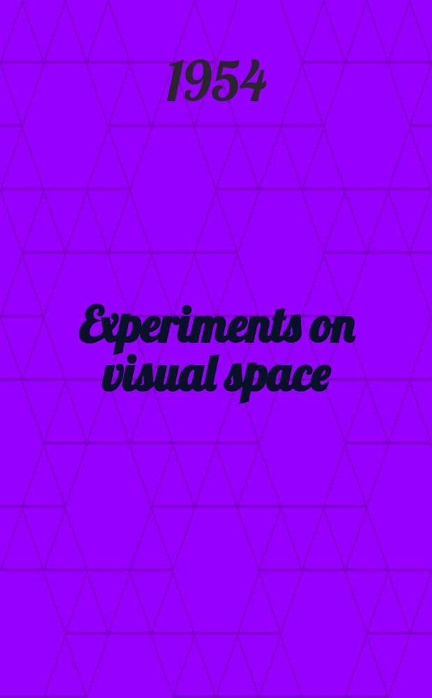 Experiments on visual space
