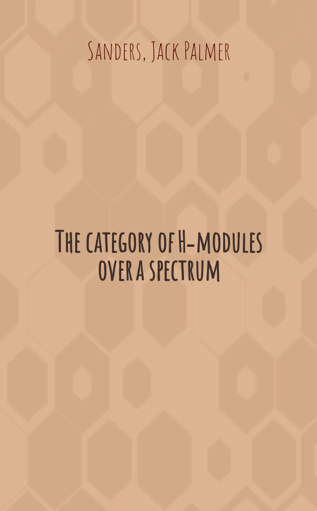 The category of H-modules over a spectrum