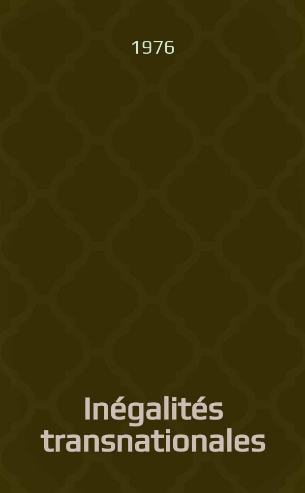 Inégalités transnationales : Une application de la théorie des jeux