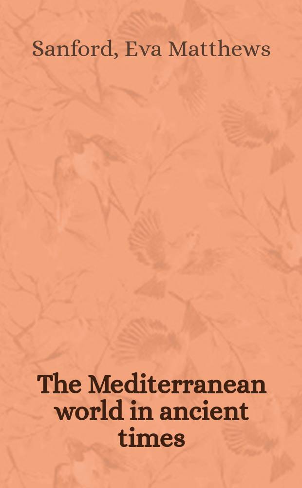 The Mediterranean world in ancient times