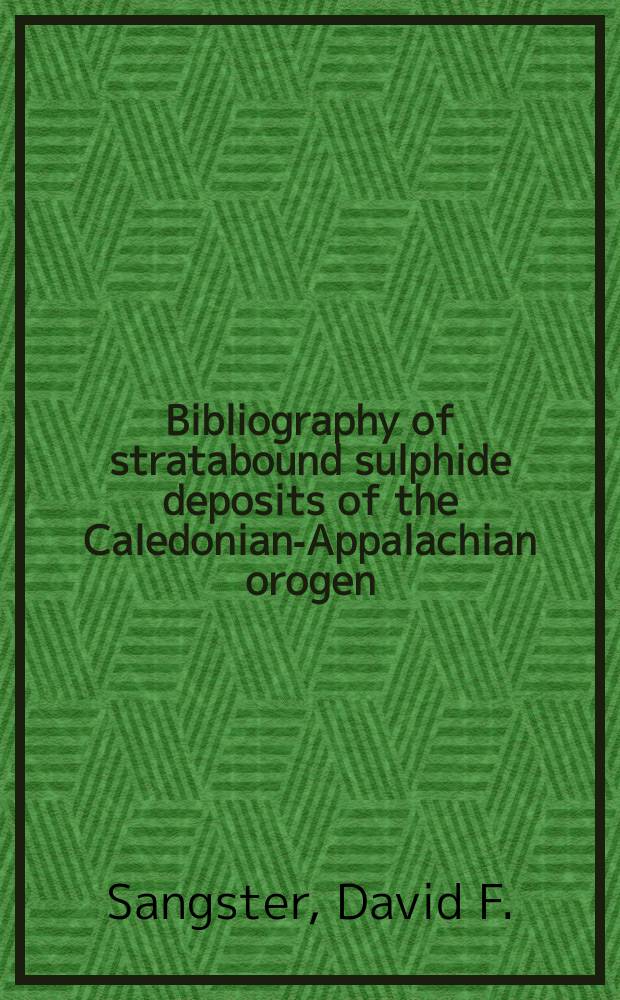 Bibliography of stratabound sulphide deposits of the Caledonian-Appalachian orogen