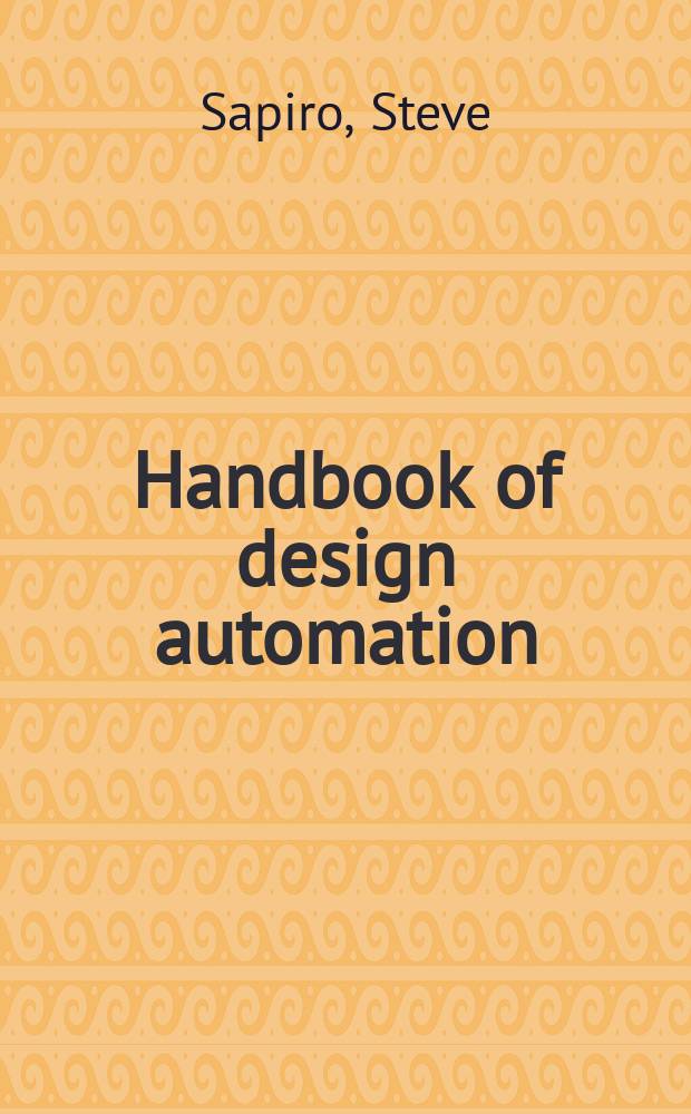 Handbook of design automation