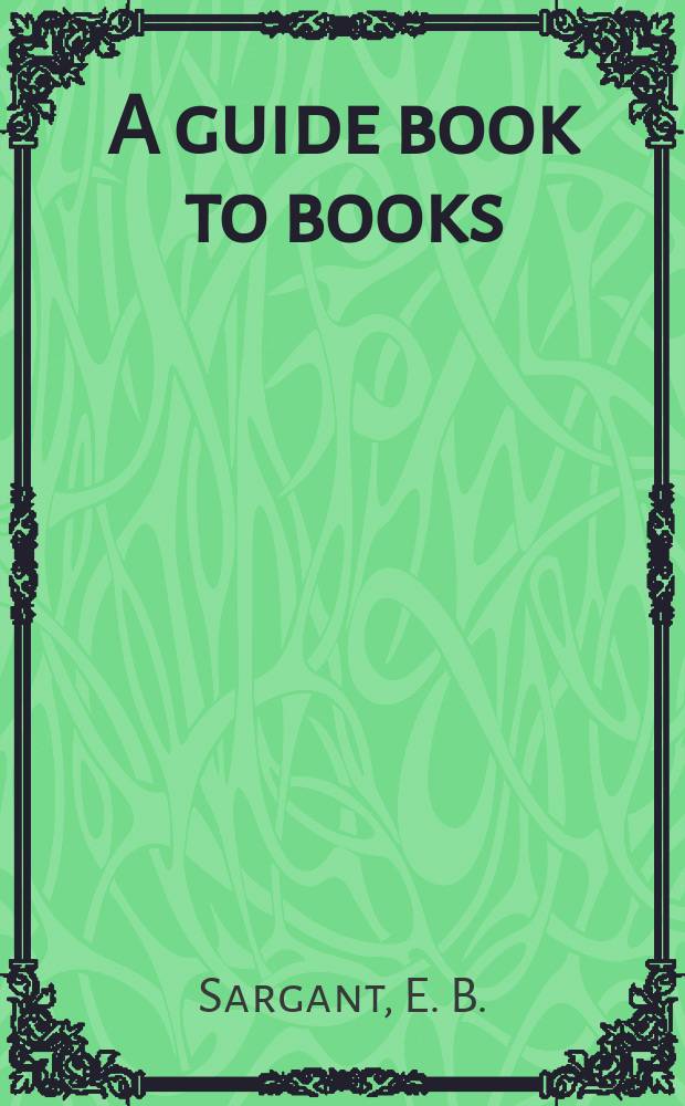 A guide book to books