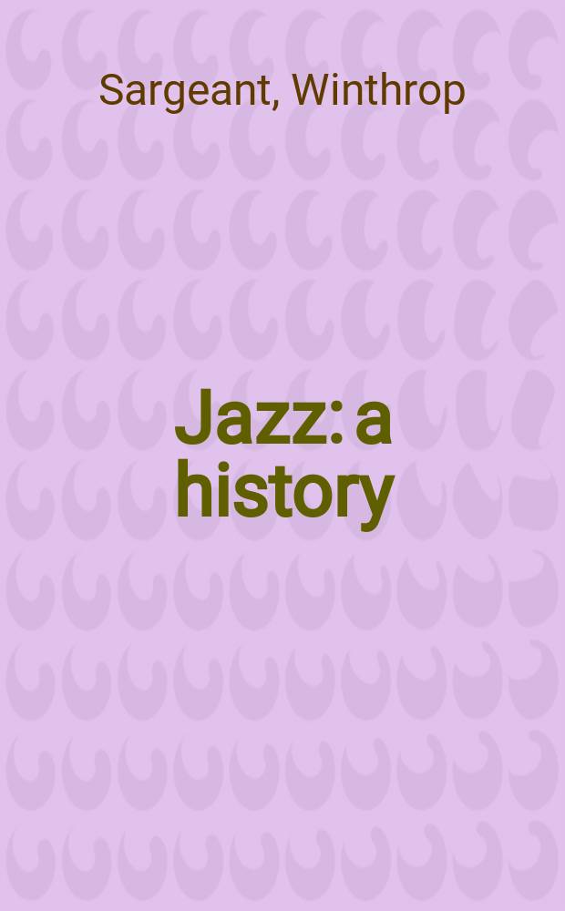 Jazz: a history