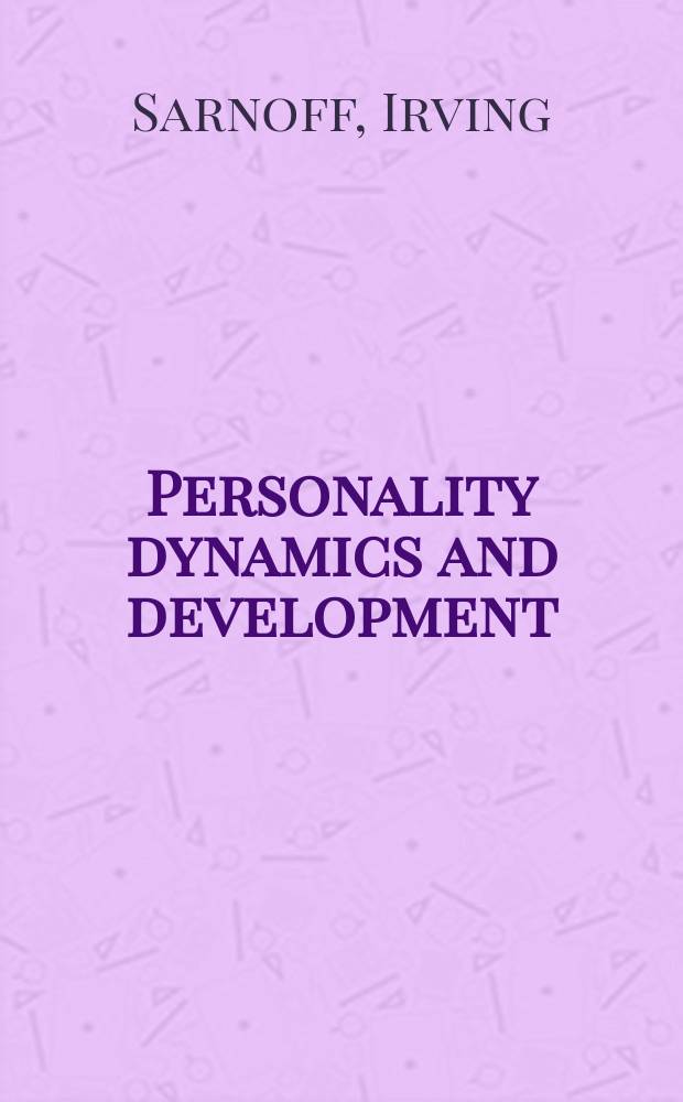 Personality dynamics and development