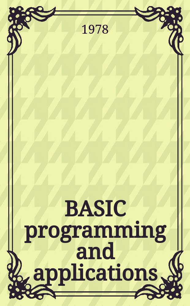BASIC programming and applications