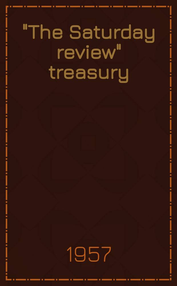 "The Saturday review" treasury
