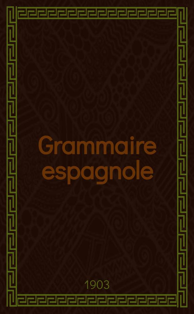 Grammaire espagnole