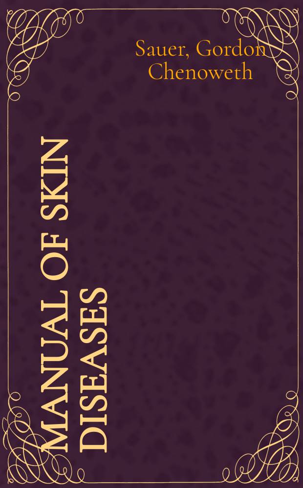 Manual of skin diseases