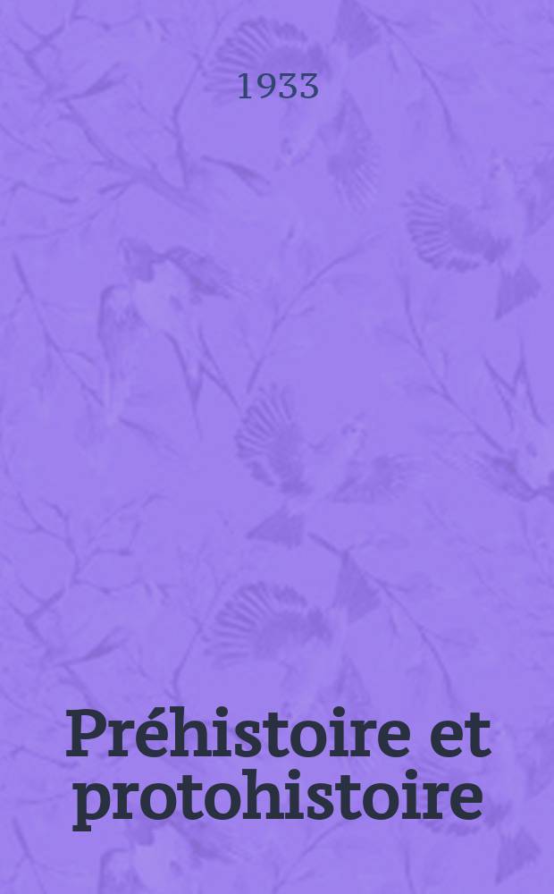 Préhistoire et protohistoire