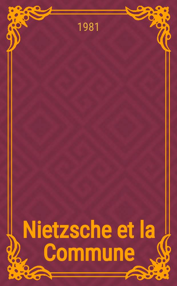 Nietzsche et la Commune