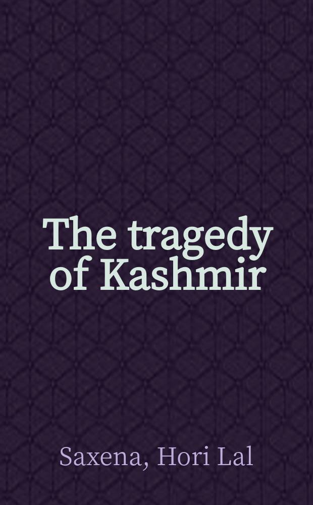 The tragedy of Kashmir