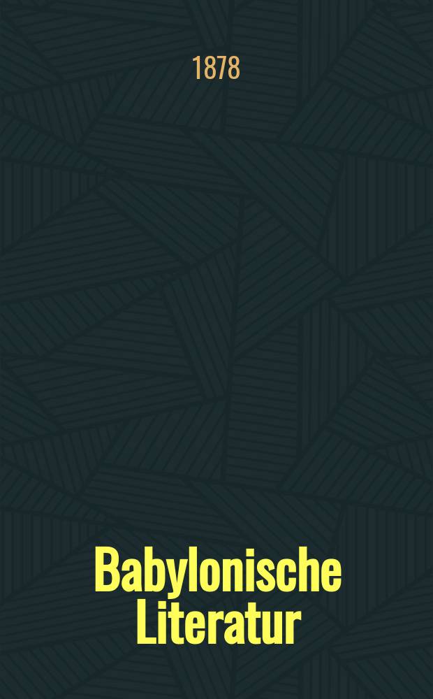 Babylonische Literatur