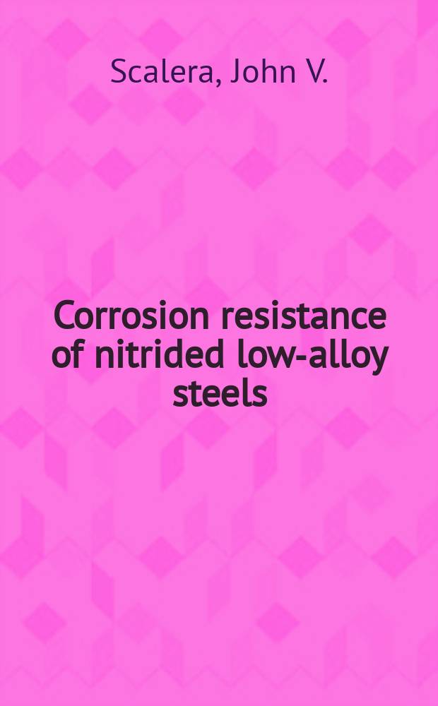 Corrosion resistance of nitrided low-alloy steels