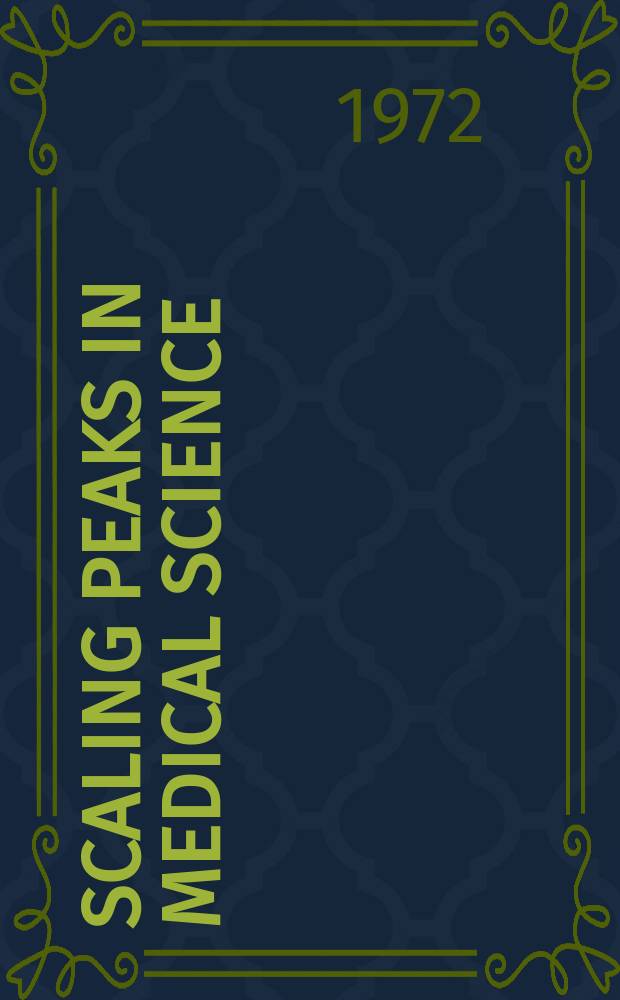 Scaling peaks in medical science