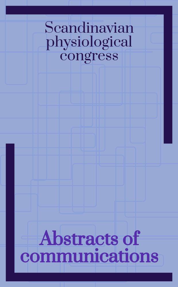Abstracts of communications