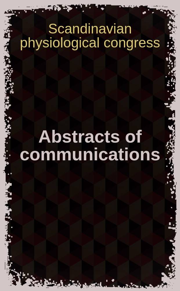 Abstracts of communications