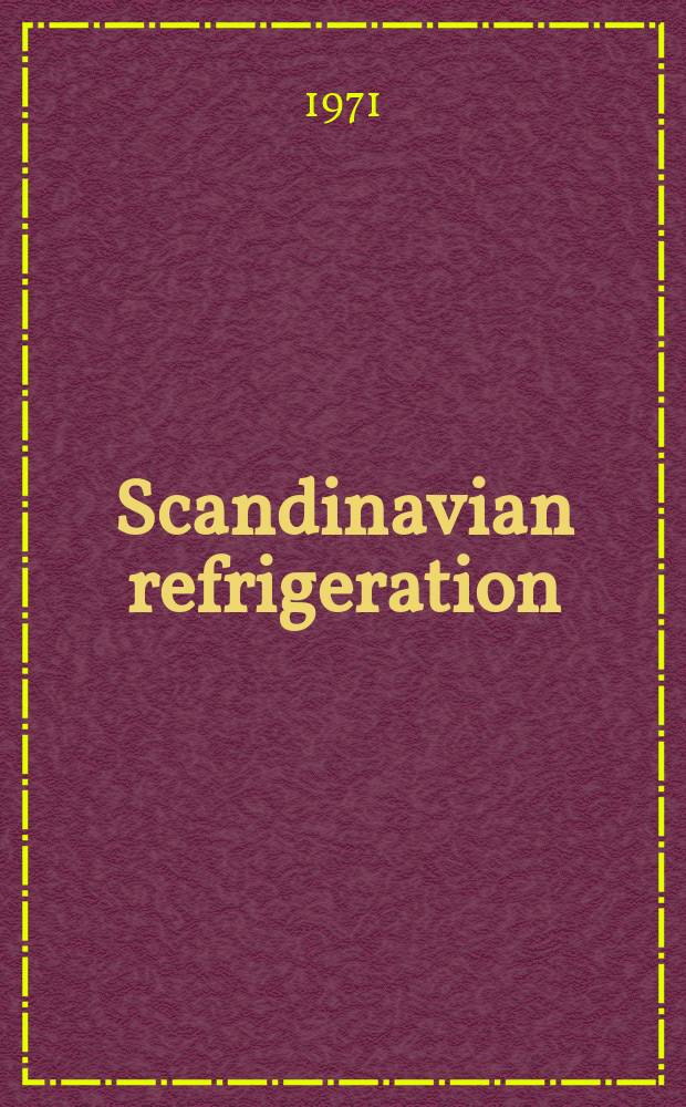 Scandinavian refrigeration