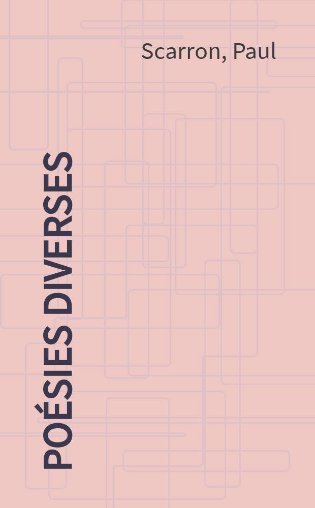 Po&eacute;sies diverses