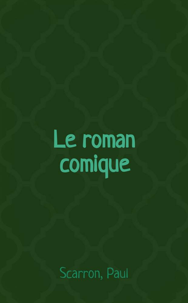 Le roman comique