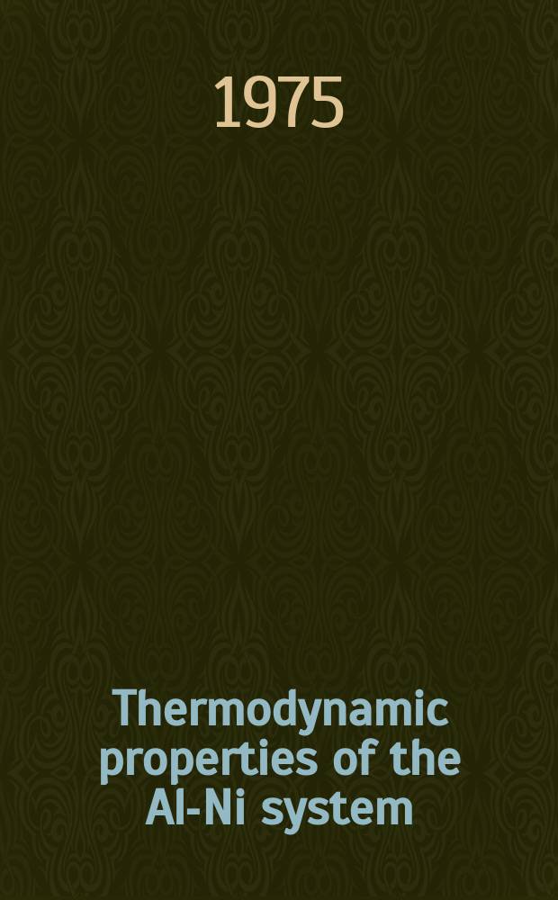 Thermodynamic properties of the Al-Ni system