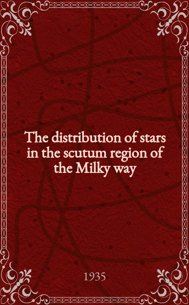 ... The distribution of stars in the scutum region of the Milky way