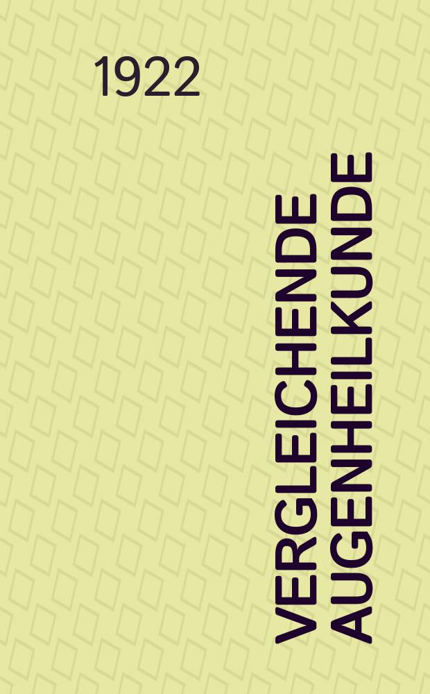Vergleichende Augenheilkunde