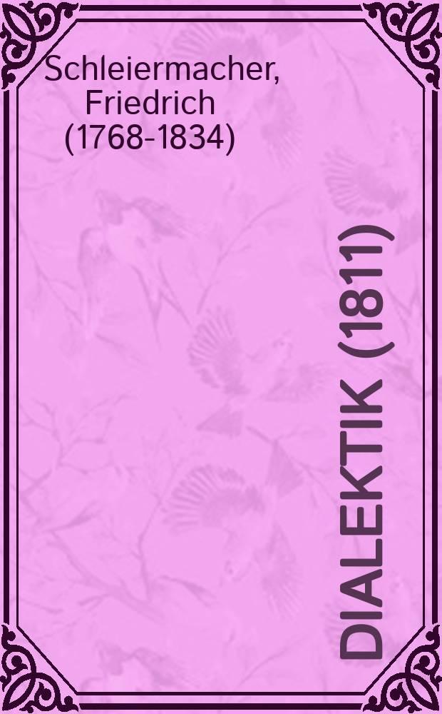 Dialektik (1811)