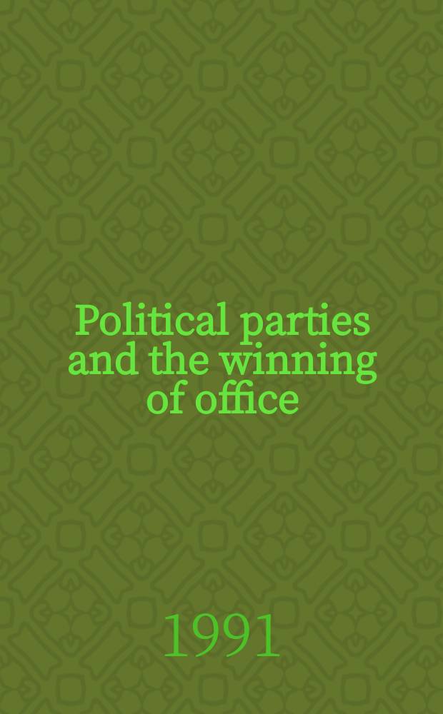 Political parties and the winning of office