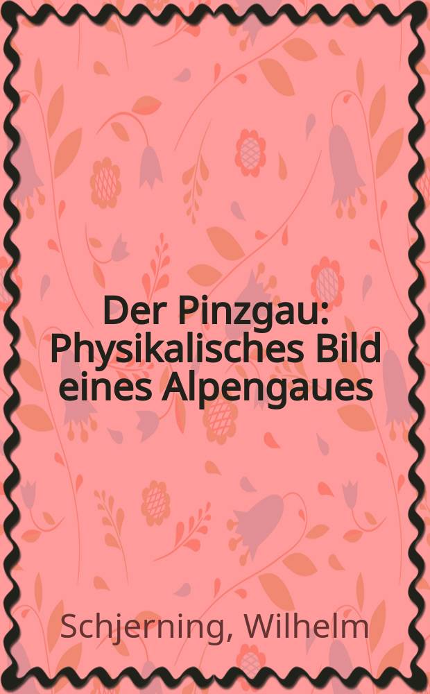 Der Pinzgau : Physikalisches Bild eines Alpengaues