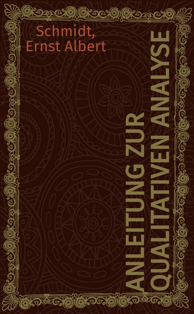 Anleitung zur qualitativen Analyse
