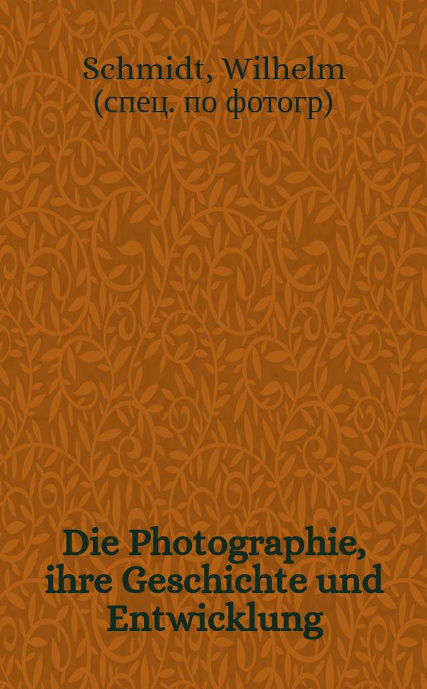 Die Photographie, ihre Geschichte und Entwicklung : Vortrag, gehalten im Verein für Kunst und Wissenschaft zu Hildesheim