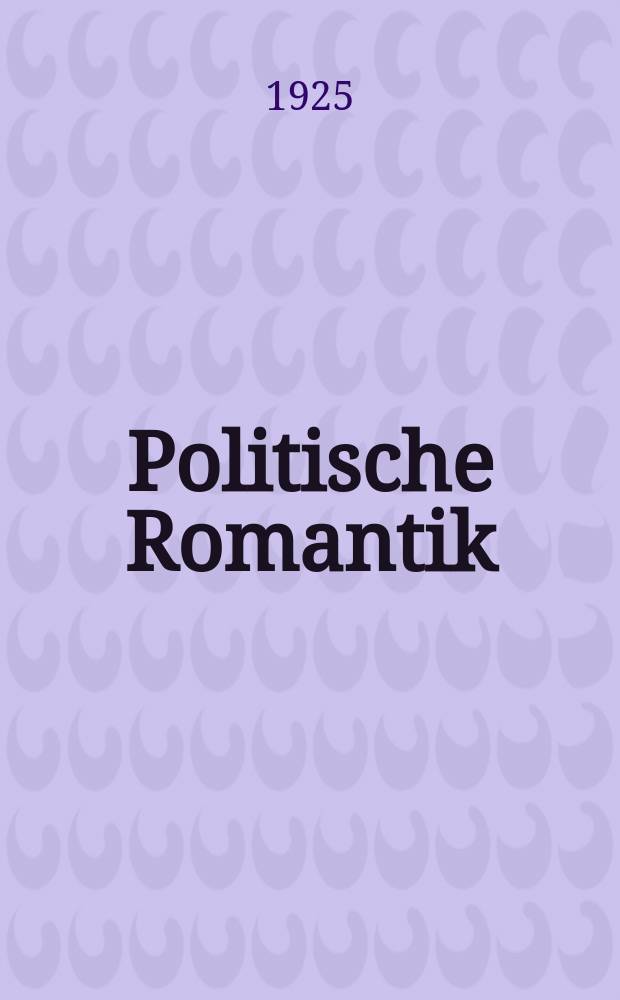 Politische Romantik