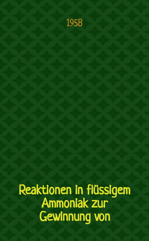 Reaktionen in flüssigem Ammoniak zur Gewinnung von: 1. Titanylamid, 2. Oxykobalt (III)-amiden, 3. Ammonobasischen Kobalt (III)-benzylaten
