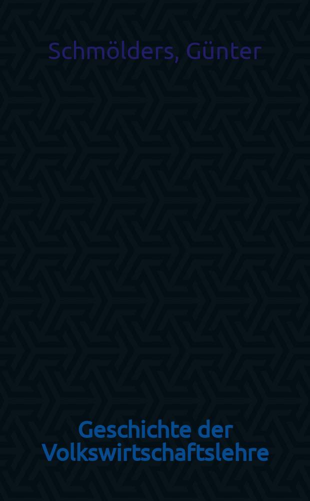Geschichte der Volkswirtschaftslehre