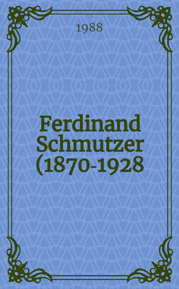 Ferdinand Schmutzer (1870-1928) : Der Maler