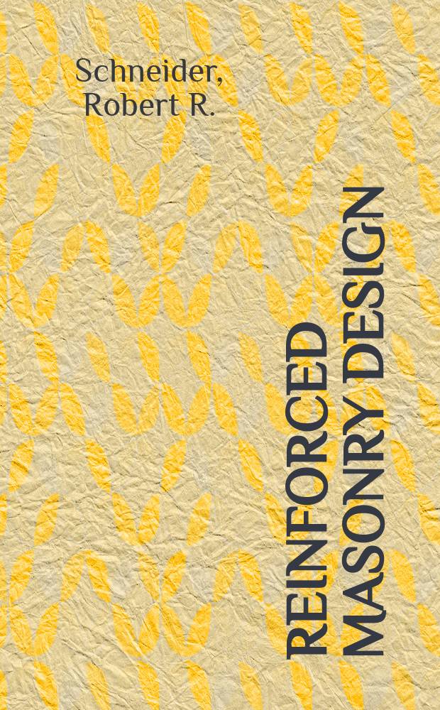 Reinforced masonry design