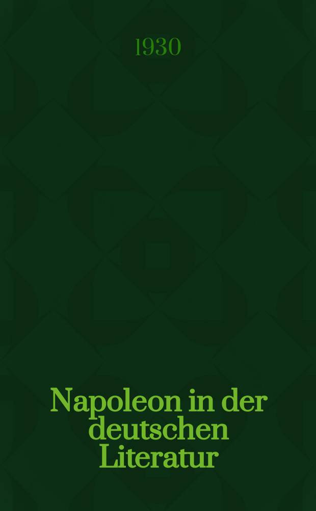 Napoleon in der deutschen Literatur