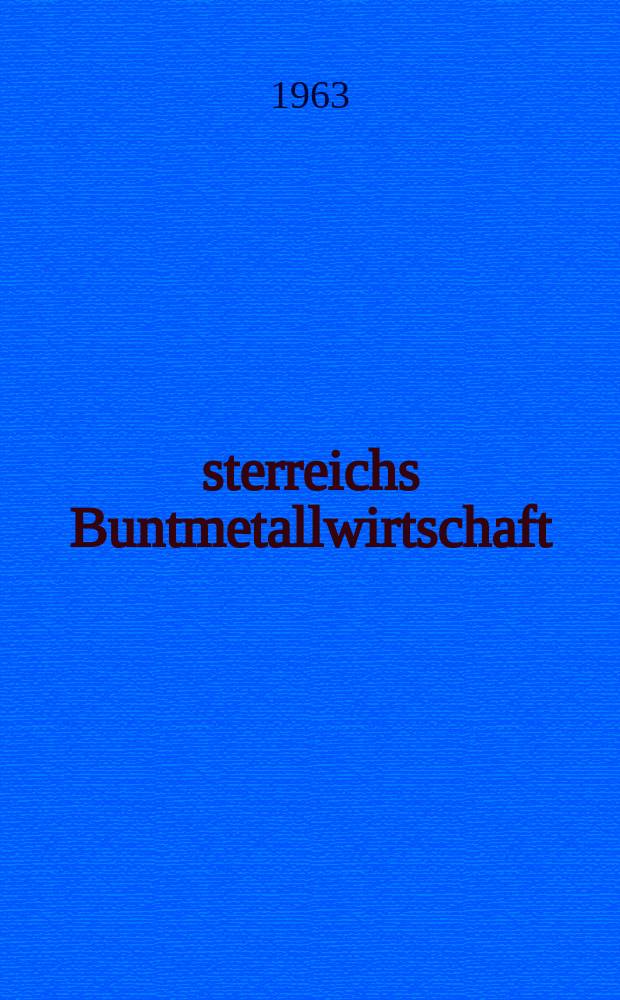 Österreichs Buntmetallwirtschaft