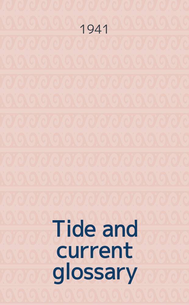 Tide and current glossary