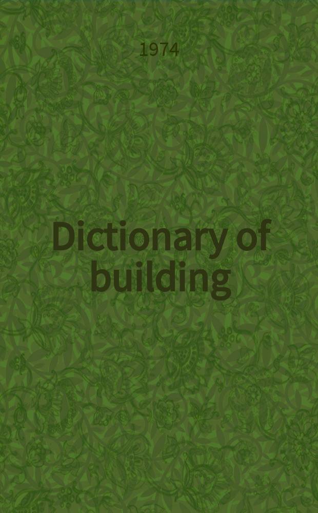 Dictionary of building