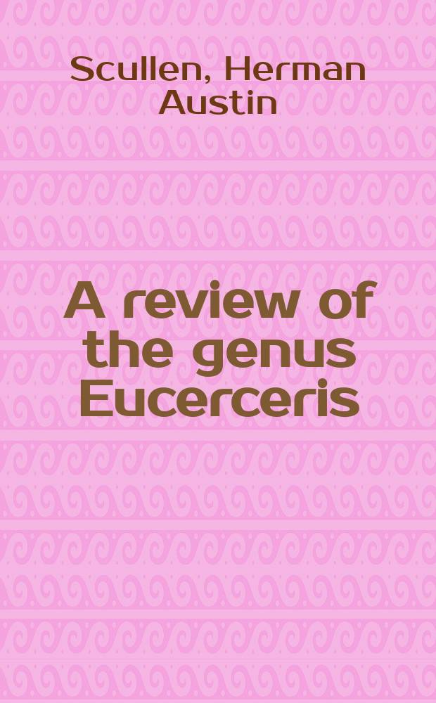 A review of the genus Eucerceris (Hymenoptera: Sphecidae)