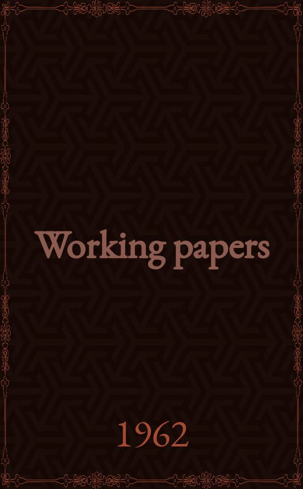 Working papers