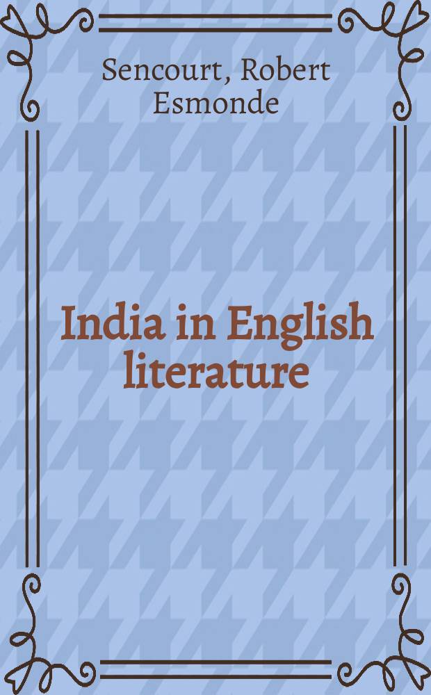 India in English literature