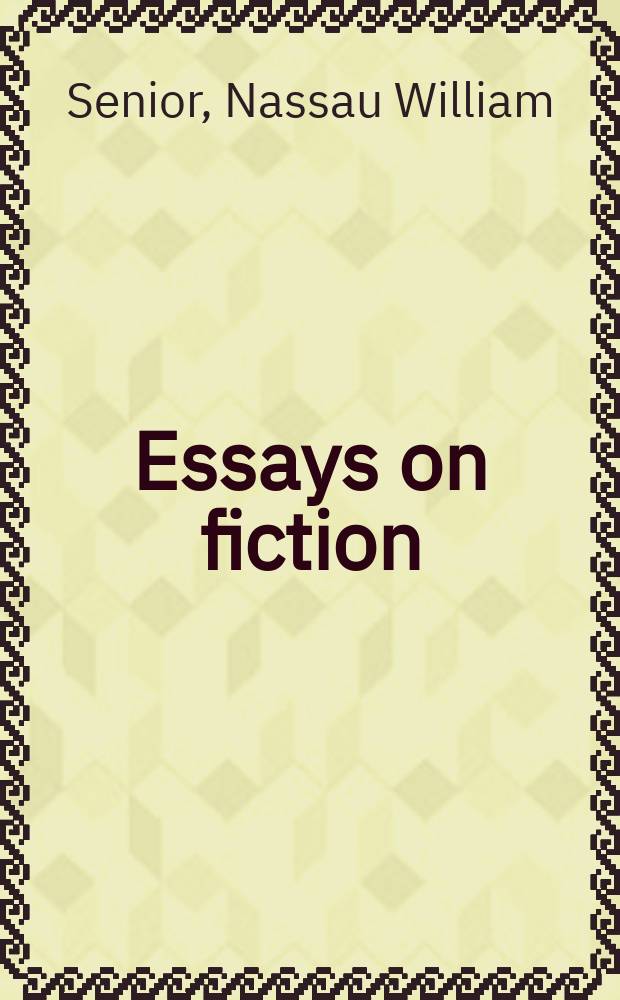 Essays on fiction