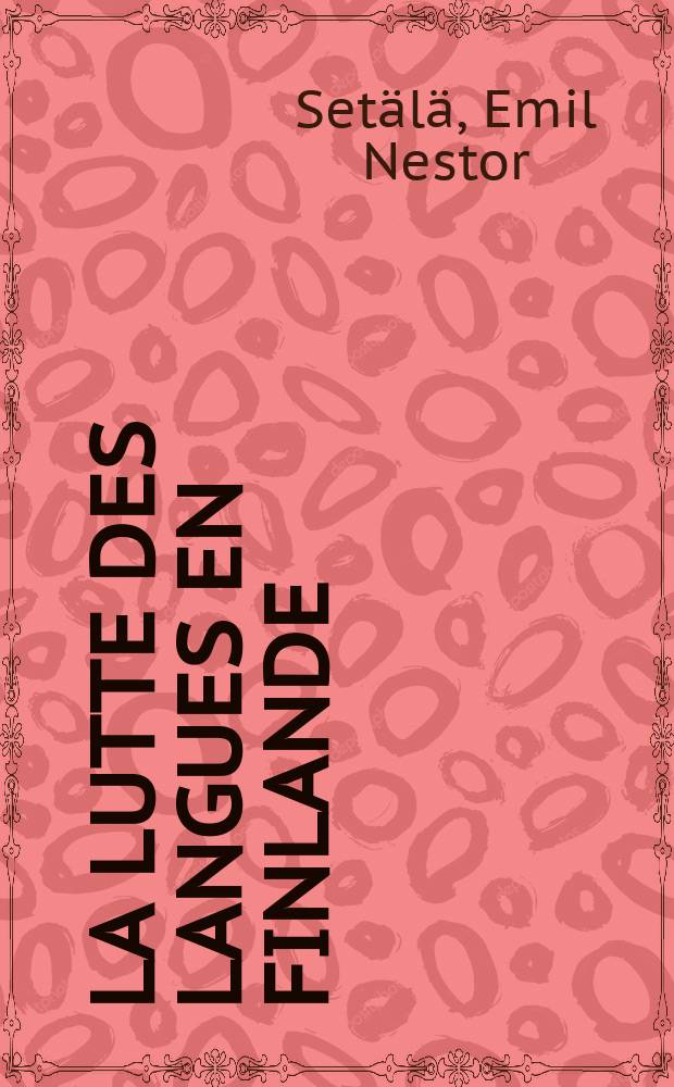 La lutte des langues en Finlande