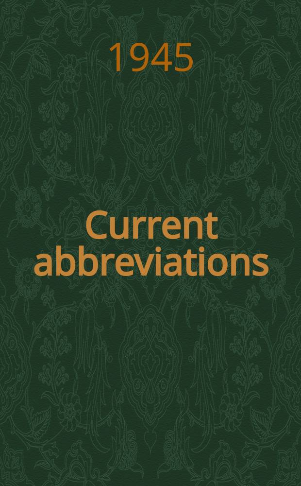 Current abbreviations