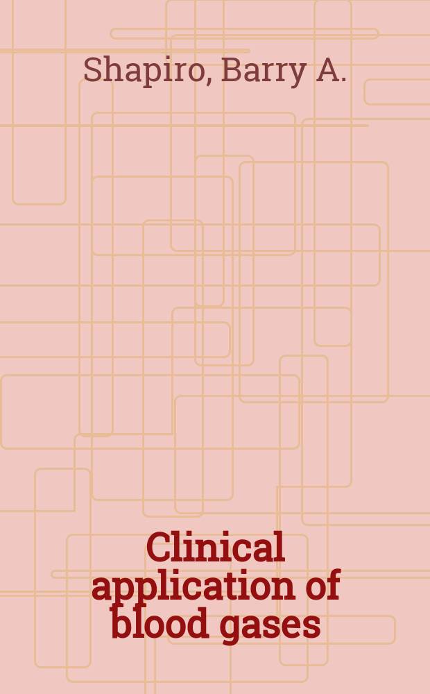 Clinical application of blood gases