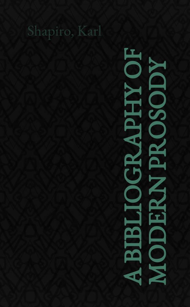 A bibliography of modern prosody