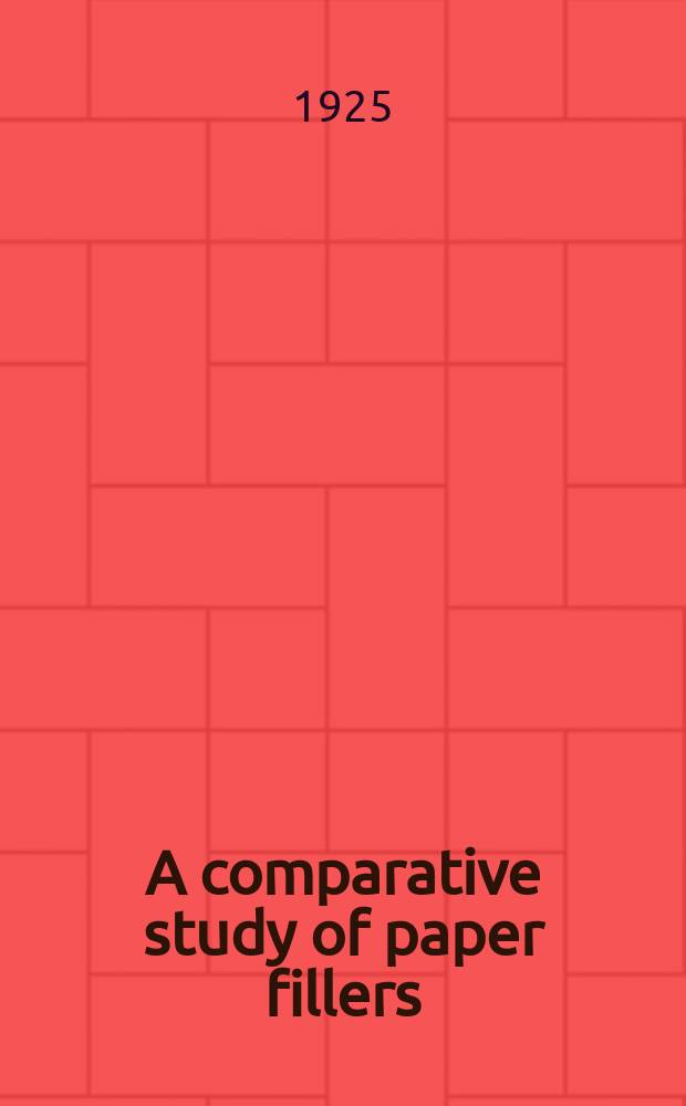 A comparative study of paper fillers